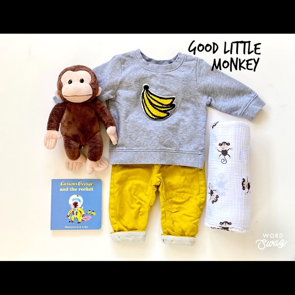 Hanna Andersson Other - Good little monkey baby shower gift set***SOLD***